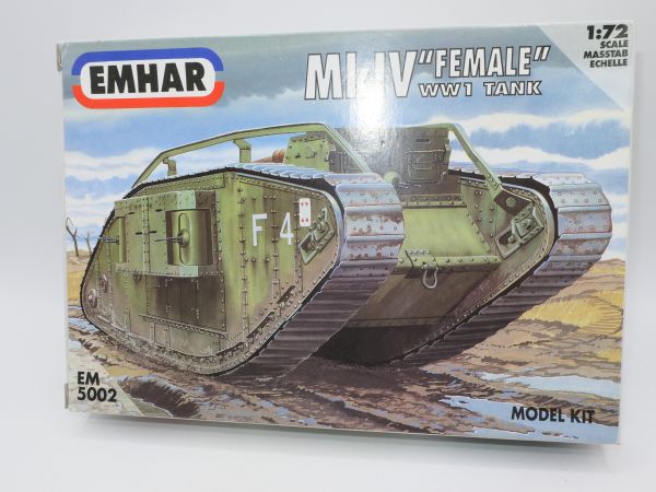 Emhar Mk IV "Female" WW 1 Tank, Nr. 5002 - OVP, am Guss