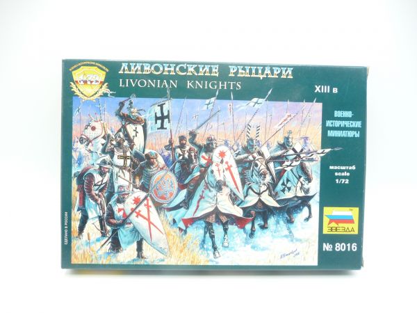 Zvezda 1:72 Livonian Knights, No. 8016 - orig. packaging, figures on cast