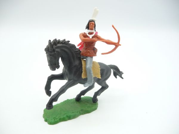 Elastolin 5,4 cm Indianer reitend mit Bogen