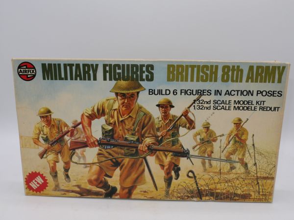 Airfix 1:32 British 8th Army Multipose Figures, No. 3580-0