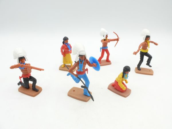 Plasty Gruppe Indianer / Squaws (6 Figuren)
