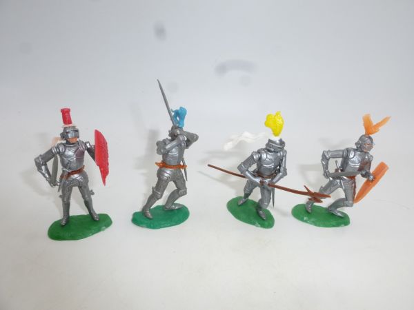Elastolin 5,4 cm Group of knights on foot (4 figures)