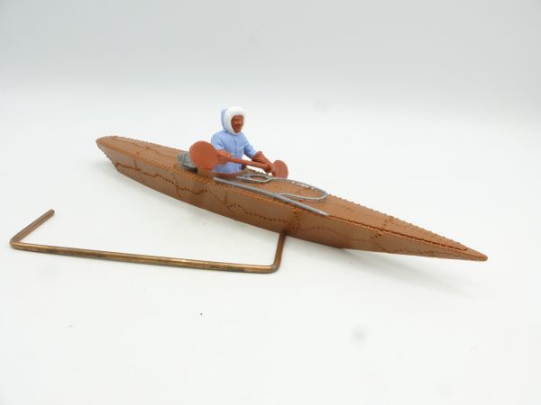 Timpo Toys Eskimo kayak brown, driver light blue