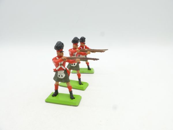 Britains Deetail 3 English soldiers standing shooting (movable arm)