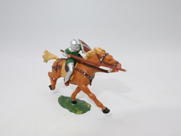 Elastolin 4 cm Norman with lance on horseback, No. 8855
