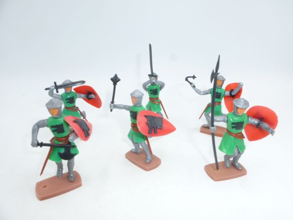 Plasty Set of wolf knights on foot (6 figures)