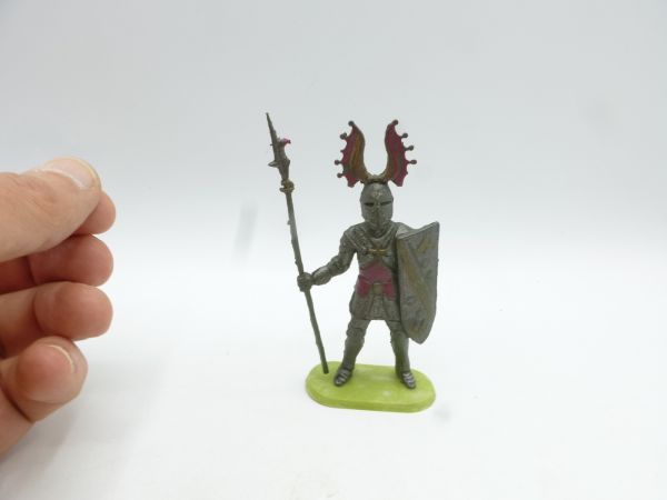 Chromoplast Ritter stehend mit Spieß + Schild - seltene Figur