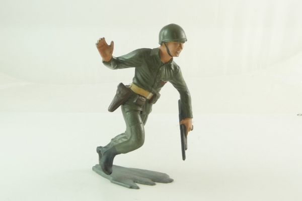 Marx US-Soldat (Marine) mit Maschinenpistole vorgehend, 14 cm