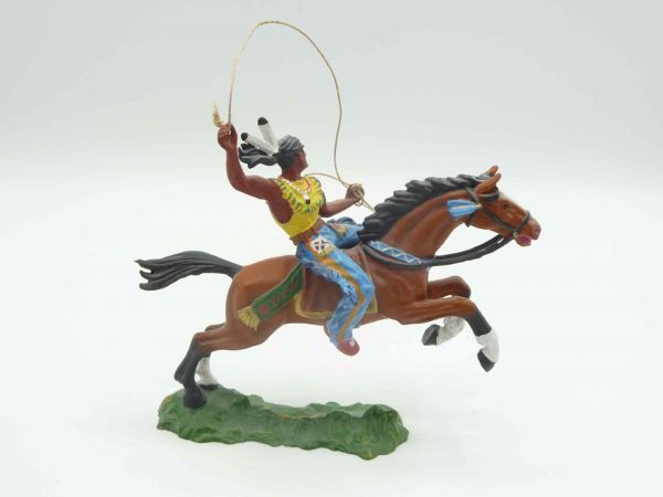 Preiser 7 cm Indianer zu Pferd mit Lasso, Nr. 6846 - ladenneu