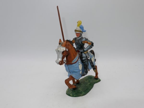 Elastolin 7 cm Ritter zu Pferd, Lanze hoch, Nr. 8965