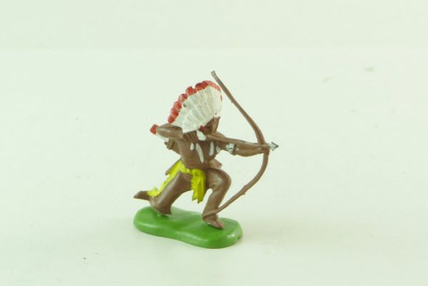 Britains Swoppets Indian kneeling, shooting with bow (made in HK) - rare