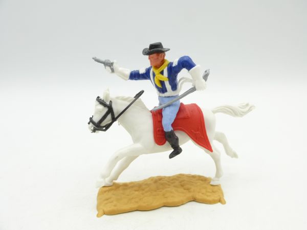 Timpo Toys Union Army Soldier 4th version on horseback, officer with pistol