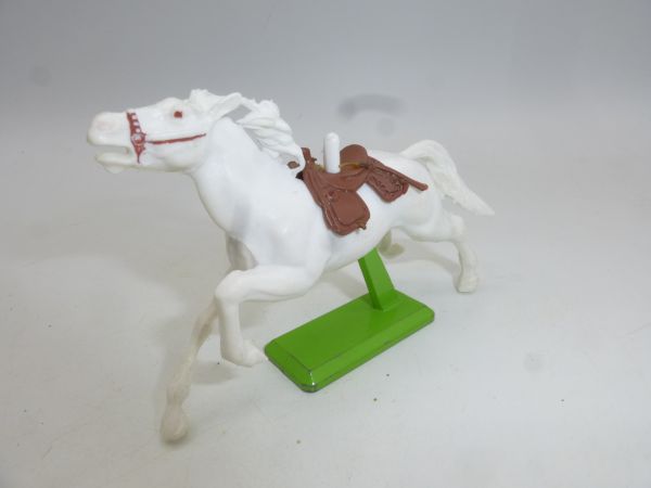 Britains Deetail Horse Wild West white, brown saddle