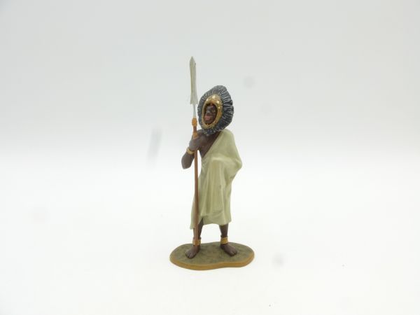 African with cape, headdress + lance - great modification