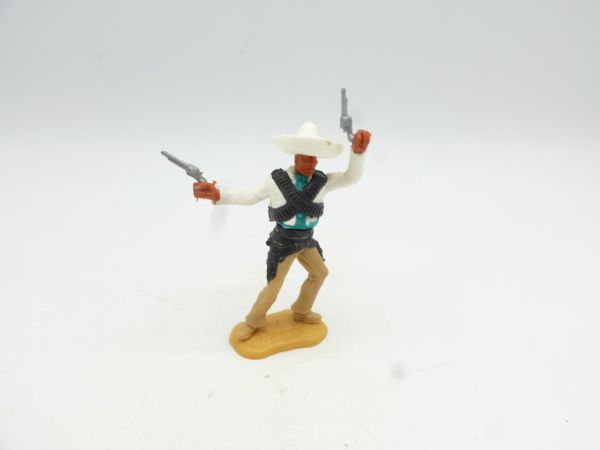 Timpo Toys Mexikaner (weiß) stehend, 2 Pistolen wild schießend