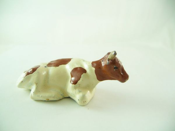 Merten Metall Cow lying, white/brown (suitable for 4 cm figure series)