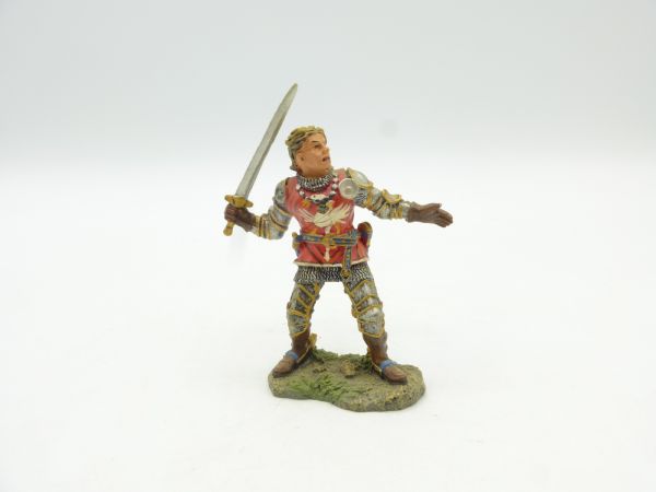 Knight lunging with sword, 7 cm size