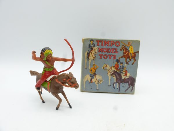 Timpo Toys Indianer reitend 1. Version mit Bogen - selten