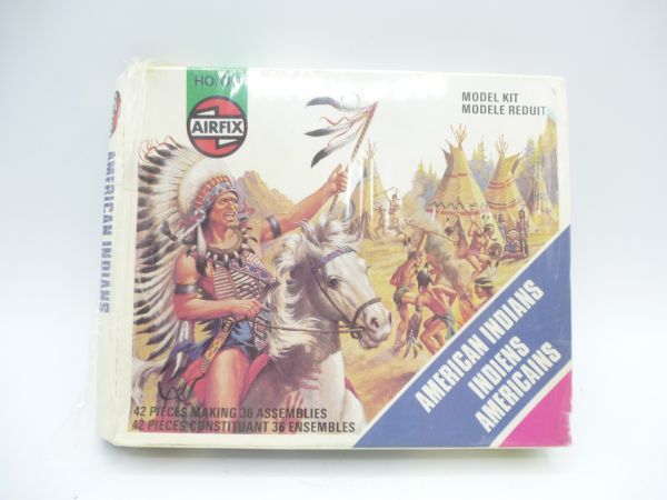 Airfix 1:72 American Indians, No. 01708-0 - orig. packaging, on cast, rare box