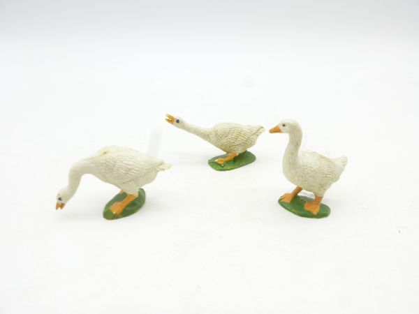 Elastolin 3 geese, No. 3858 - top condition