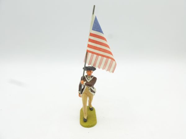 Elastolin 7 cm Regiment Washington: flag bearer marching, No. 9136