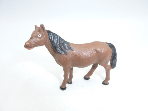Elastolin (compound) Horse standing, brown (height 4,5 cm)