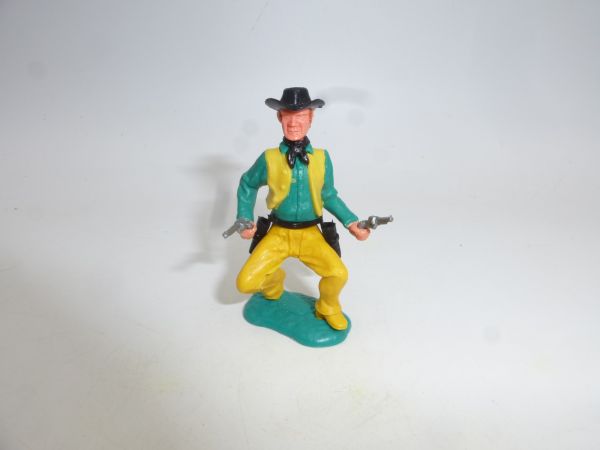 Timpo Toys Cowboy 3rd version, green shirt, yellow waistcoat - original figure
