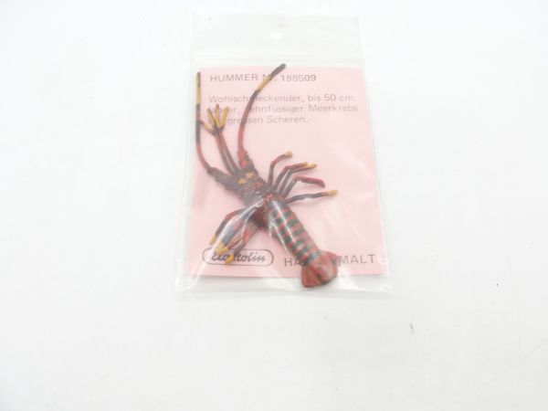 Elastolin soft plastic Lobster, No. 188509 (red description) - orig. packaging