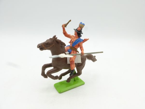 Britains Deetail Apache riding with spear + pistol - great horse