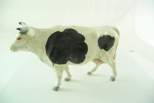 Reisler Cow standing, white/black (hard plastic)