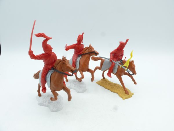 Timpo Toys 3 Napoleonic horsemen, red (action packs)