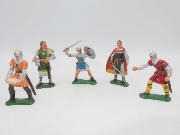 Set of Normans (like Elastolin), 5 figures - extremely rare