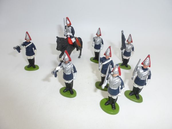 Britains Swoppets Horse Guards (made in HK), 1 Reiter, 7 Fußfiguren