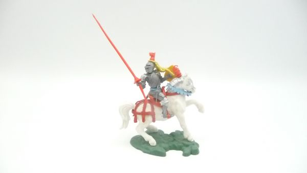 Britains Swoppets Knight on horseback with visor and lance - great figure