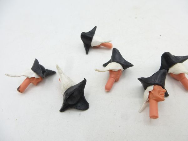 Timpo Toys 6 Köpfe Unabhängigkeitssoldaten - Zöpfe siehe Foto