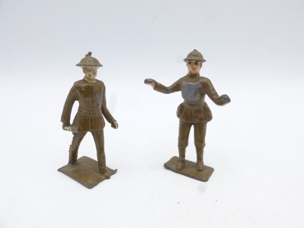 Britains Deetail 2 soldiers (metal), height 5 cm - used