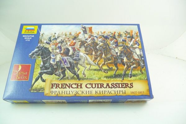 Zvezda 1:72 French Cuirassiers, No. 8037 - orig. packaging, figures on cast