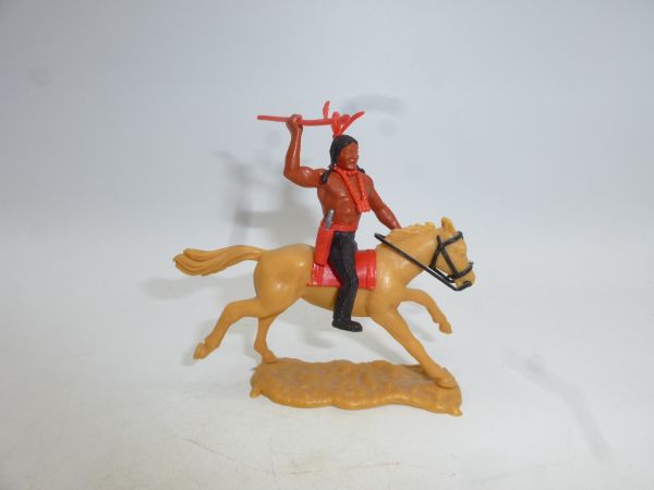 Timpo Toys Indian 3rd version riding with spear - great colour combination