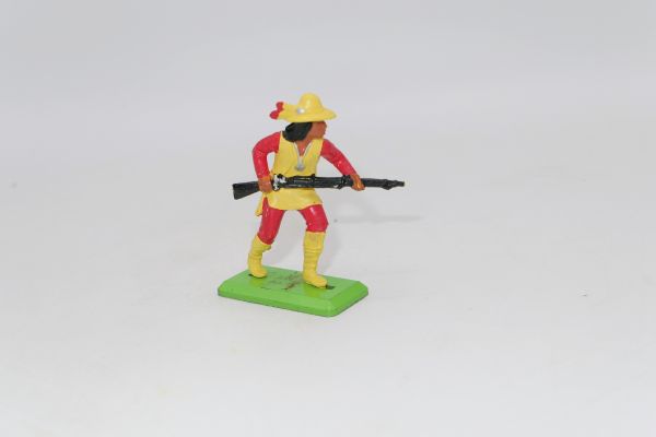 Britains Deetail Apache with rifle at the ready, yellow/red