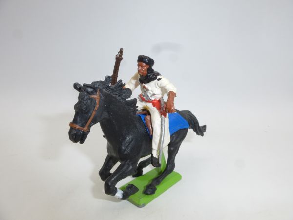 Britains Deetail Arab on horseback, rifle sideways (white)