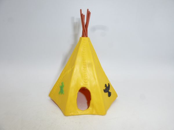 Timpo Toys Indian tent (variant), 2-piece with green turtle