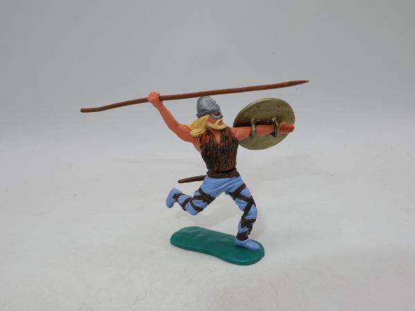 Timpo Toys Viking running with helmet visor + original golden shield