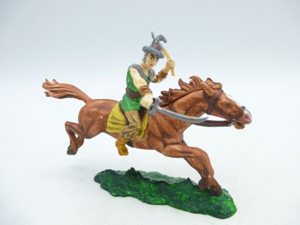 Hun rider with battle axe + scimitar - great 4 cm modification