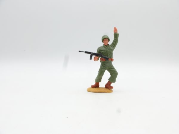 Timpo Toys American standing with MG, arm high