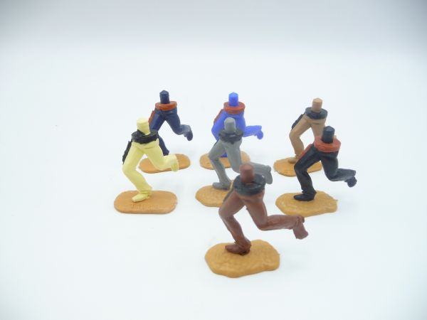 Timpo Toys 7 verschiedene Unterteile (stehend/laufend) für Cowboys 2. Version