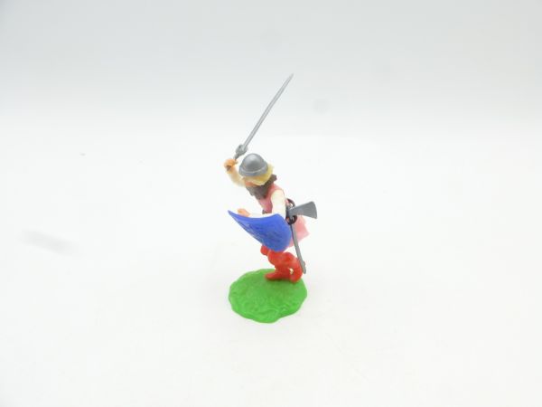 Elastolin 5,4 cm Norman running with sword + shield