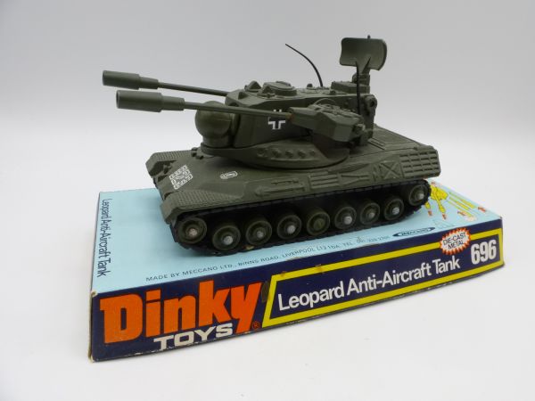 Dinky Toys Leopard Panzer (Anti Aircraft Tank), Die-Cast-Metal, Nr. 696 - OVP