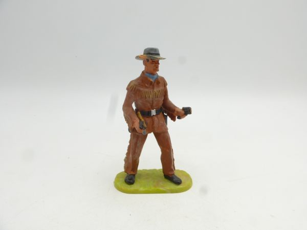 Elastolin 7 cm (damaged) Cowboy / Trapper with 2 pistols, painting 2