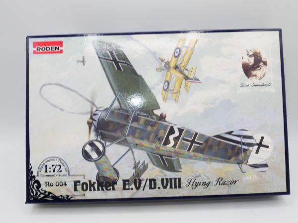 RODEN 1:72 WW I Flying Razor Fokker E.V/D. VIII, Nr. 004 - OVP, komplett