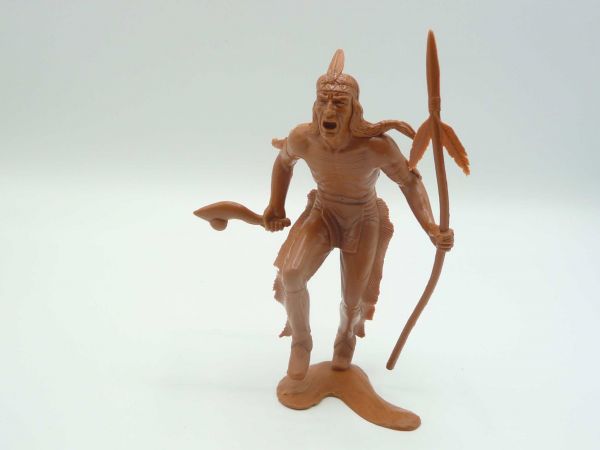 Marx blank figure Indian with club + spear (14 cm height)